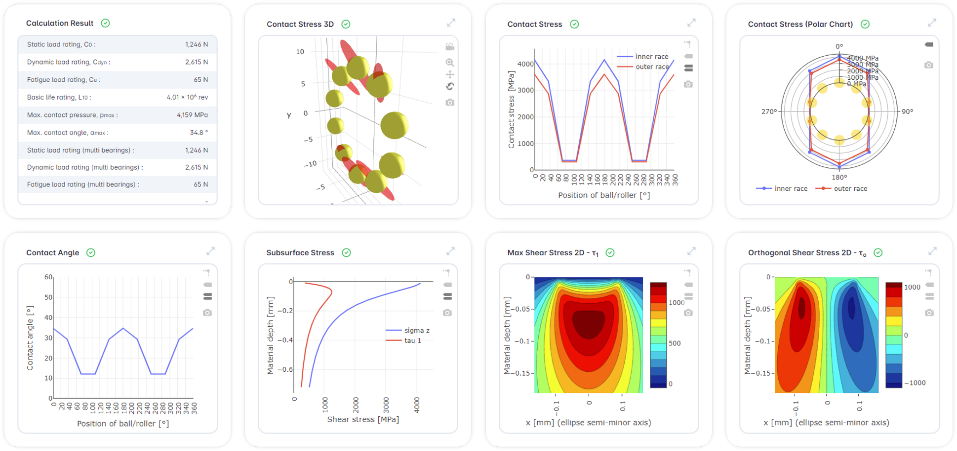 Bearing calculation software with detailed analysis capabilities - BearingSolve